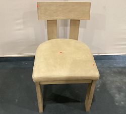 Open Box: Aldon Leather Dining Chair - Keystone Sandstone Leather, Maize Frame