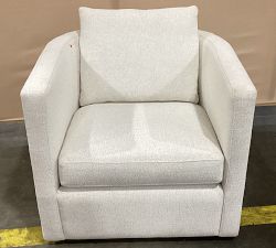 Open Box: Ayden Barrel Swivel Armchair (32") - Performance Boucle Oatmeal