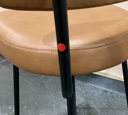 Open Box: Maison Leather Swivel Counter Stool (25"H) - Statesville Caramel, Dark Iron Finish