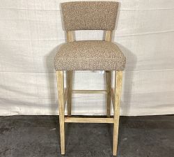 Open Box: Payson Upholstered Bar Stool (32") - Performance Micro Boucle Mocha, Seadrift