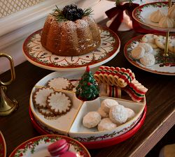 Nostalgic Christmas Icon Stoneware Multi-Sectional Lazy Susan