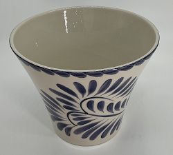 Open Box: Puebla Cachepot, Large (13"D x 11.5"H) - Blue &amp; White