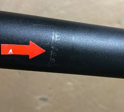 Open Box: Rectangular Metal Umbrella (10') - Sunbrella® Black, Aluminum Black Tilt Pole