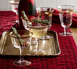 Gold Rim Glassware Collection