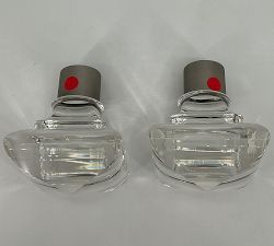 Open Box: Glass Square Finial (1.25" Diam), Set of 2 - Pewter