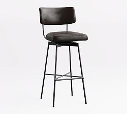 Open Box: Maison Leather Swivel Bar Stool (31") - Legacy Tobacco, Bronze