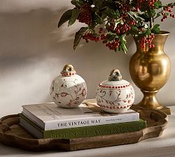 Floral Ceramic Ornament Object