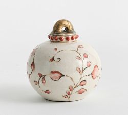 Floral Ceramic Ornament Object