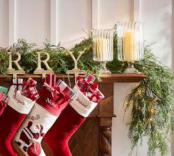 Faux Lit Weeping Pine Garland