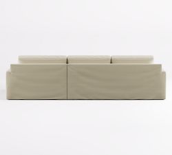 Big Sur Slipcovered 2-Piece Double Chaise Outdoor Sectional (124")