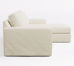 Big Sur Slipcovered 2-Piece Double Chaise Outdoor Sectional (124")
