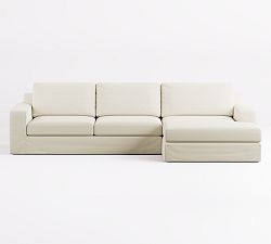 Big Sur Slipcovered 2-Piece Double Chaise Outdoor Sectional (124")