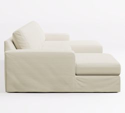 Big Sur Slipcovered 3-Piece Double Chaise Outdoor Sectional (166")