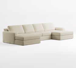 Big Sur Slipcovered 3-Piece Double Chaise Outdoor Sectional (166")
