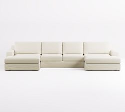 Big Sur Slipcovered 3-Piece Double Chaise Outdoor Sectional (166")