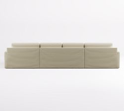 Big Sur Slipcovered 3-Piece Double Chaise Outdoor Sectional (166")