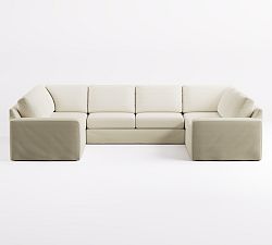 Big Sur Slipcovered U-Shaped Outdoor Sectional (146")