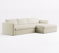Jake Slipcovered 2-Piece Double Chaise Outdoor Sectional (120")