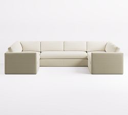 Jake Slipcovered U-Shaped Outdoor Sectional (144")