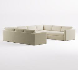 Jake Slipcovered U-Shaped Outdoor Sectional (144")