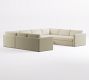 Jake Slipcovered U-Shaped Outdoor Sectional (144")