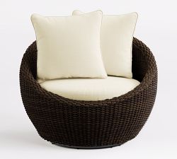 Torrey Wicker Swivel Outdoor Papasan