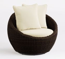 Torrey Wicker Swivel Outdoor Papasan