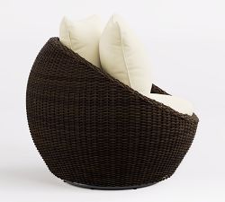 Torrey Wicker Swivel Outdoor Papasan