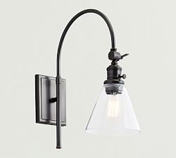 Flared Glass Arc Sconce (18'')