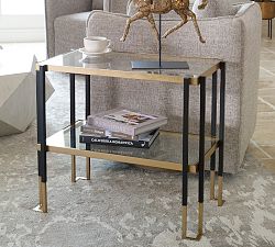 Keller Rectangular Glass Accent Table (16")
