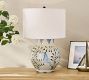 Handcrafted Bird Print Ceramic Table Lamp (22")