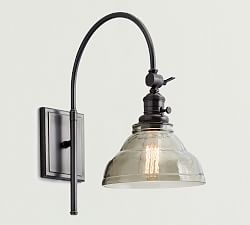 Vintage Glass Arc Sconce (18'')