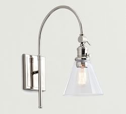 Flared Glass Arc Sconce (18'')