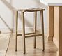 Fenton Woven Backless Leather Bar &amp; Counter Stools
