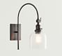 Textured Glass Arc Sconce (18'')