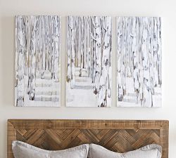 Winter Walk Triptych by Lauren Herrera