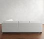 York Square Arm 3-Piece L-Shaped Wedge Sleeper Sectional (117")