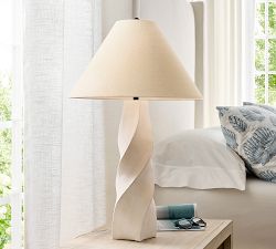 Matilda Ceramic Twisted Table Lamp (29")