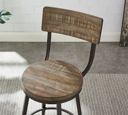 Arnold Reclaimed Wood Swivel Bar &amp; Counter Stools