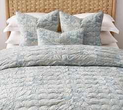 Coral Reef Embroidered Quilted Sham