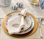 Enchanted Sea Embroidered Icon Cotton Napkins - Mixed Set of 4