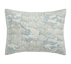 Coral Reef Embroidered Quilted Sham