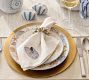 Enchanted Sea Embroidered Icon Cotton Napkins - Mixed Set of 4