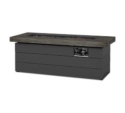 Epsom Concrete Rectangular Propane Fire Pit Table (48")