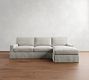 PB Comfort Square Arm Slipcovered Chaise Sleeper Sectional (108")