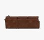 Pearce Square Arm Leather Return Bumper Sectional (112")