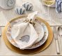 Enchanted Sea Embroidered Icon Cotton Napkins - Mixed Set of 4