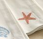Enchanted Sea Embroidered Icon Cotton Napkins - Mixed Set of 4