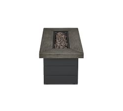 Epsom Concrete Rectangular Propane Fire Pit Table (48")
