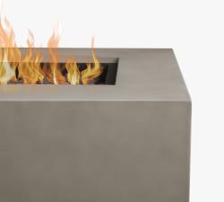 Burrows Steel Square Propane Fire Pit Table with Lid Cover (36")